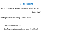 5. Forgetting - USF :: College of Arts and Sciences