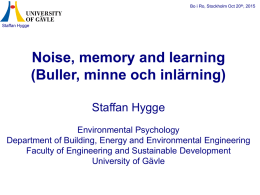 Noise, memory and learning