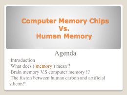 Computer Memory Chips Vs. Human Memory