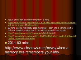 Chapter 9 Memory pt. 2: Storage, Retrieval, and Forgetting