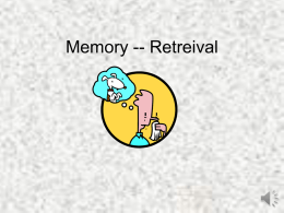 Chapter 7, Memory Retrieval