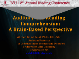 BSU Reading Conference - Bridgewater State University
