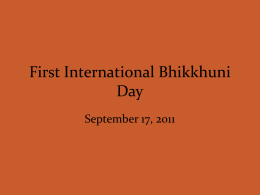 PowerPoint on Bhikkhuni History