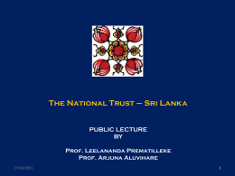 Part 1 - National Heritage Trust Sri Lanka