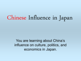 Chinese Influence in Japan