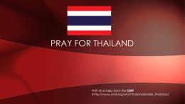 Pray For Thailand - Evangelical Times