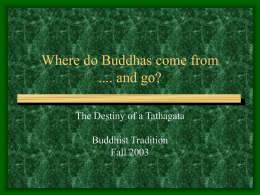 Where do Buddhas come from .... and go?