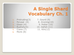 A Single Shard Vocabulary Ch. 1