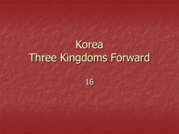 Korea Three Kingdoms Forward