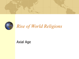 Rise of World Religions
