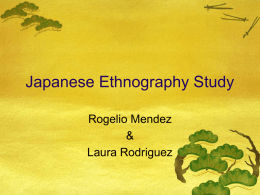 Japanese Ethnography Study