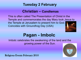 Religious Events February 2010