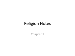 Religion Notes