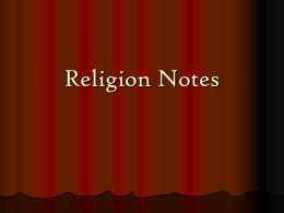 Religion Notes