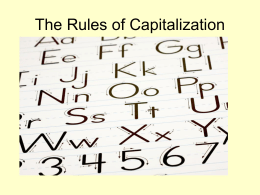 The Rules of Capitalization