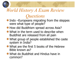 World History A Exam Review Questions 2010