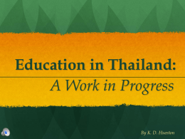 Education in Thailand: