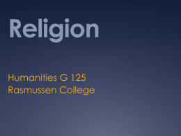 Religion - Humanities