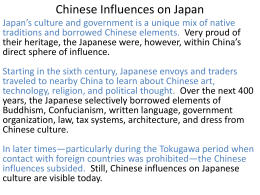 China Act. 4.1 Chinese Influences on Japan show.ppsx