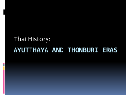 Ayutthaya, thonburi, and rattanakosin