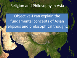 Religion and Philosophy in Asia