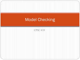 Model checking - UBC Computer Science