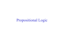 Propositional Logic - University of Victoria