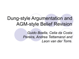 Dung Argumentation and AGM Belief Revision