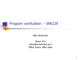 Program verification -