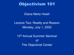 Objectivism 101: Reality and Reason