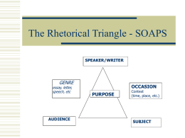 The Rhetorical Triangle - SOAPS