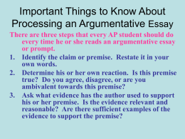 Important Things to Know About Processing an Argumentative Essay