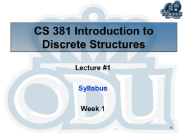 Syllabus - ODU Computer Science