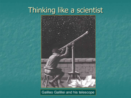 Thinking like a scientist - Sonoma Valley High School