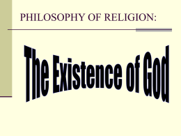 The Existence of God