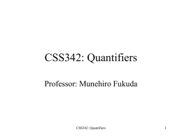 CSS342: Quantifiers