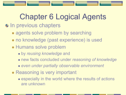 Chapter 6 Agents That Reason Logically