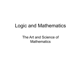 Logic and Mathematics