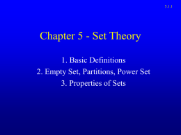 Chapter 5 - Set Theory