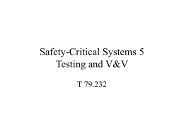Safety-Critical Systems