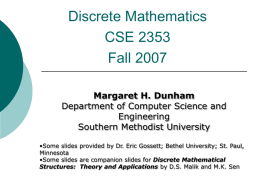 Discrete Mathematics - Lyle School of Engineering