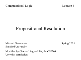 Propositional resolution
