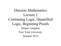 Discrete Mathematics Lecture 1