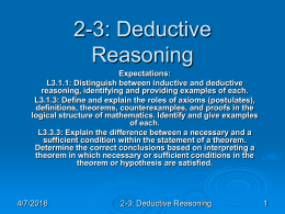 2-3: Deductive Reasoning