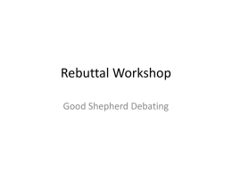 Rebuttal Workshop