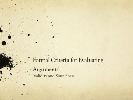 Formal Criteria for Evaluating Arguments [PPTX]
