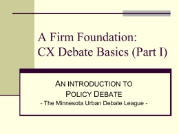 CX Debate Intro Part Ix