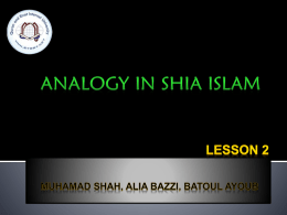 Analogy_in_shia_islam.ppsx - Quran and Etrat Internet University