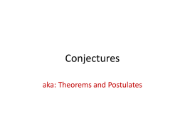 Conjectures
