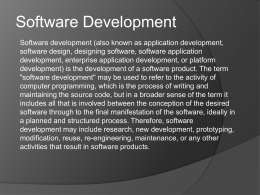 Software development (also known as application development